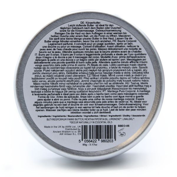 Aromatherapie-Sheabutter für den Körper 90 g - Pfefferminze