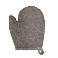 Badehandschuh aus Bambus & Leinen - grau