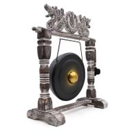 Kleiner Meditationsgong auf Ständer - 25cm - Schwarz