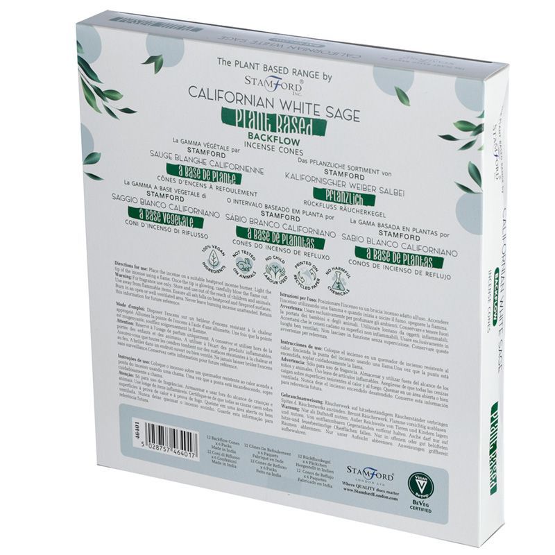 12 Backflow Räucherkegel - Californian White Sage