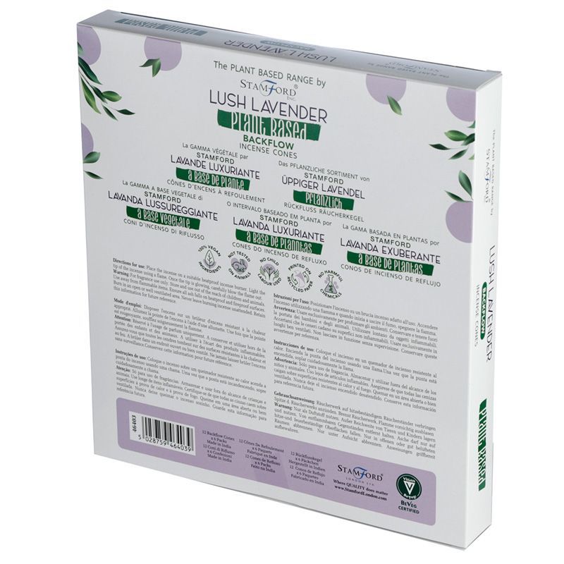 12 Backflow Räucherkegel - Lush Lavender