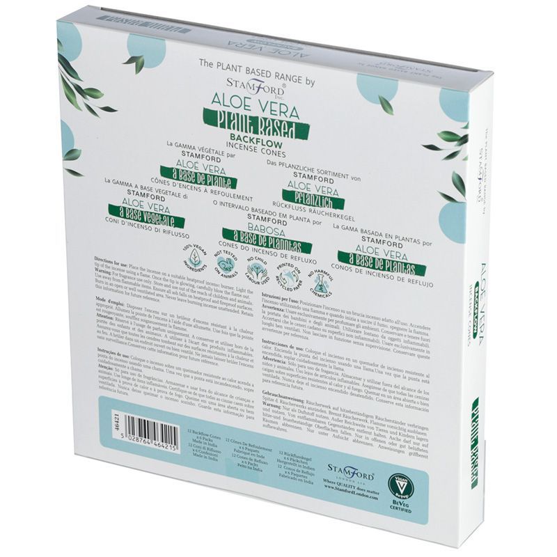 12 Backflow Räucherkegel - Aloe Vera