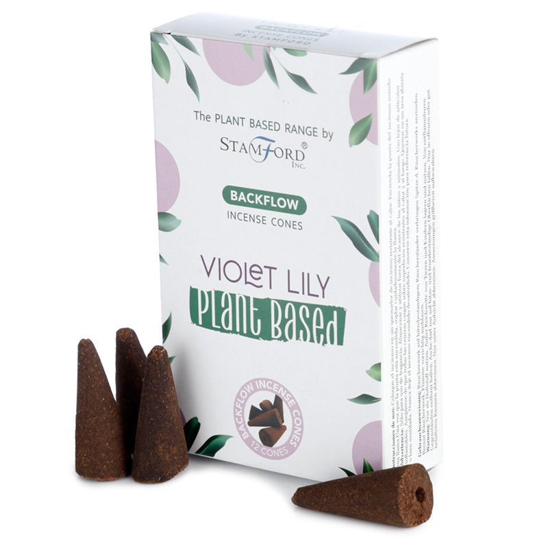 12 Backflow Räucherkegel - Violet Lilly