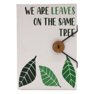 Kleines Notizbuch mit Riemen - Blätter am selben Baum