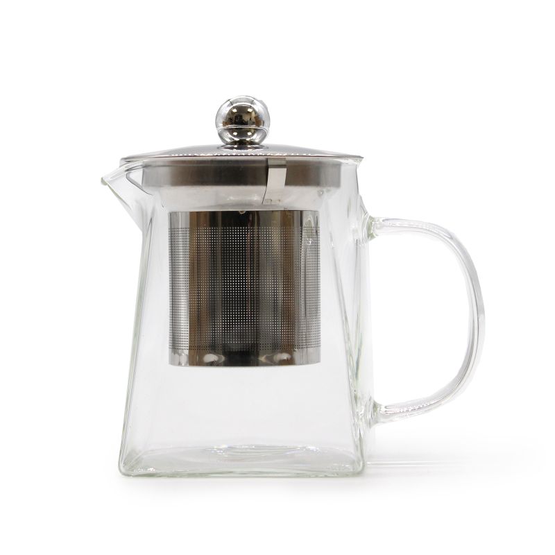 Teekanne aus Glas mit Sieb - Turmform - 350 ml