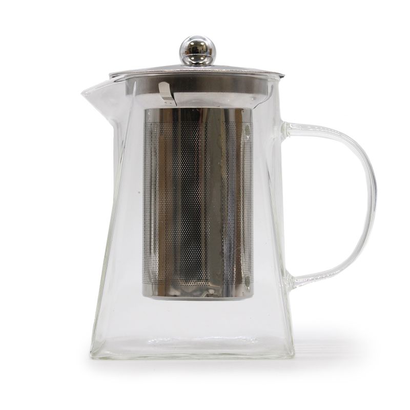 Teekanne aus Glas mit Sieb - Turmform - 780 ml