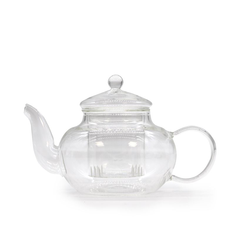 Teekanne aus Glas mit Sieb - Rund Perle - 400ml