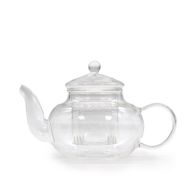 Teekanne aus Glas mit Sieb - Rund Perle - 400ml
