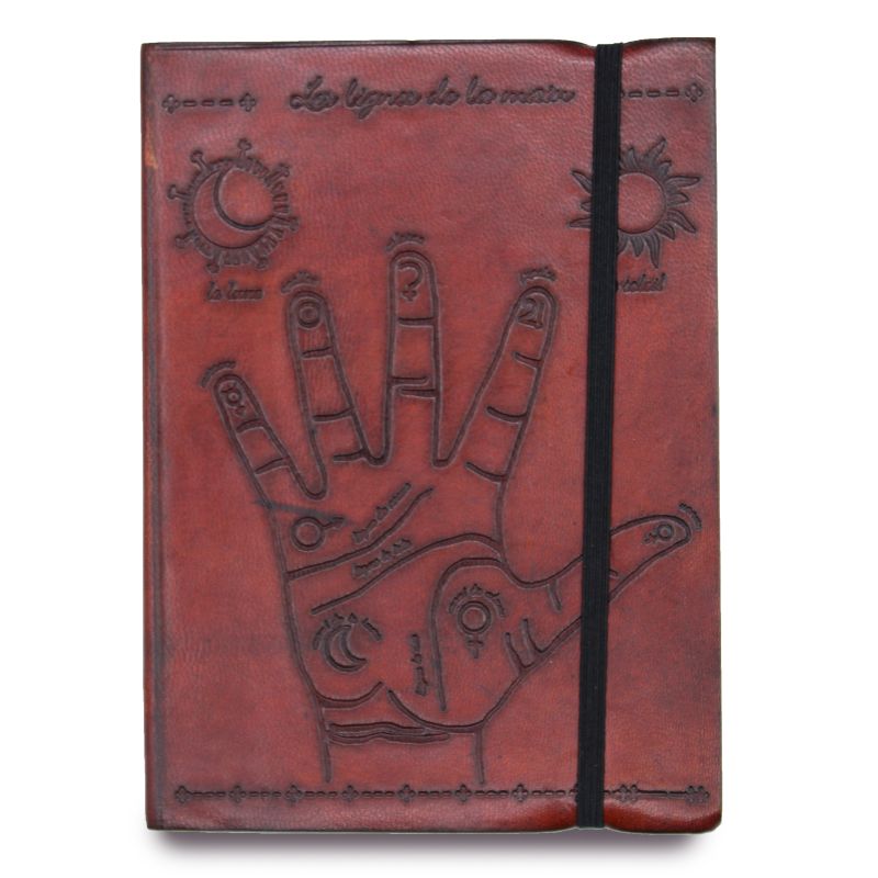 Kleines Notizbuch mit Riemen - Handlesen