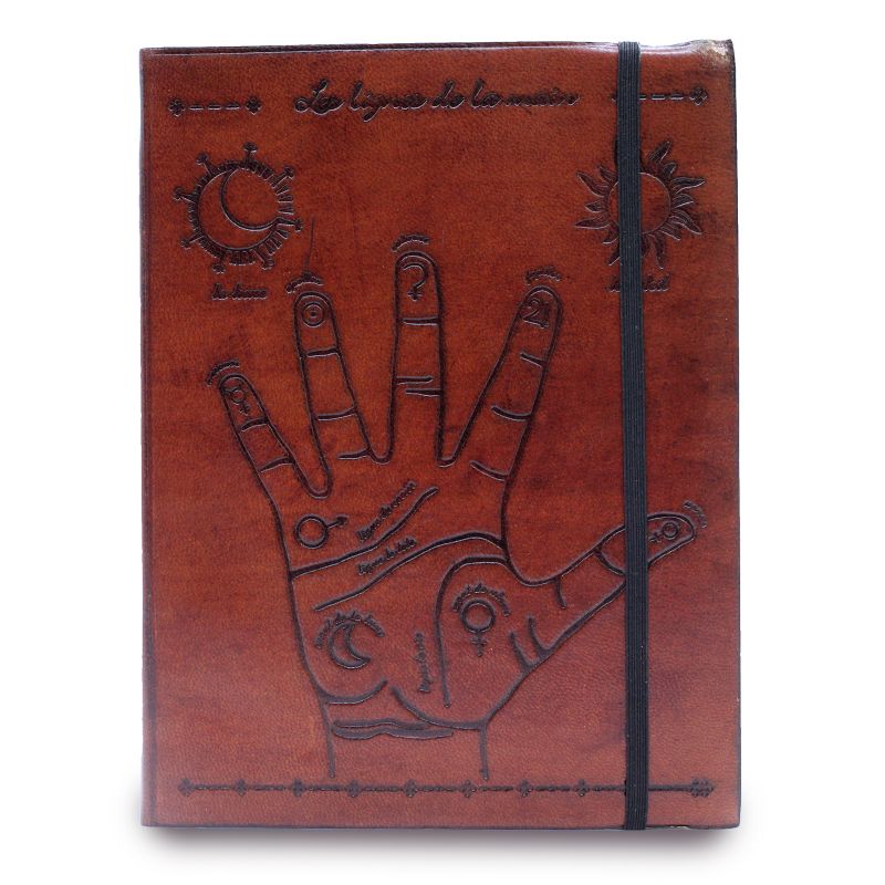 Mittleres Notizbuch mit Riemen - Handlesen