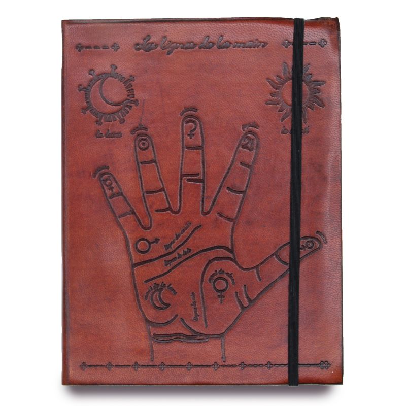 Mittleres Notizbuch mit Riemen - Handlesen