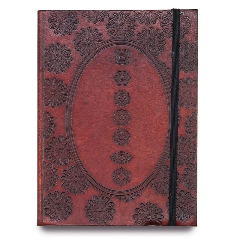 Kleines Notizbuch mit Trageriemen - Chakra-Mandala