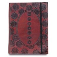 Mittleres Notizbuch mit Riemen - Chakra-Mandala