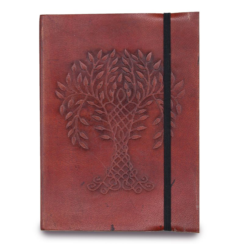 Kleines Notizbuch mit Trageriemen - Baum des Lebens