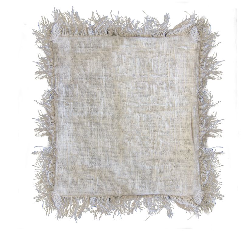 Leinenkissen 60x60cm mit Fransen