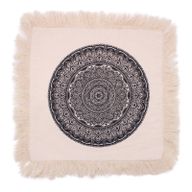 Traditionelles Mandala-Kissen - 45x45cm - Schwarz