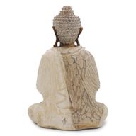 Buddha Statue Whitewash - 40cm Willkommen