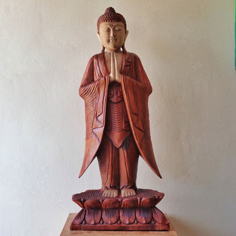 Buddha-Statue Stehend – 1 m Willkommen