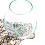 Geschmolzenes Glas auf gebleichtem Holz - Kleine Schale