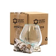 Geschmolzenes Glas auf gebleichtem Holz - Kleine Schale