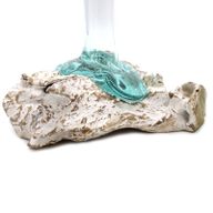 Geschmolzenes Glas auf getünchtem Holz - Vase - Medium