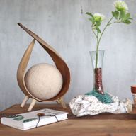 Geschmolzenes Glas auf getünchtem Holz - Vase - Medium