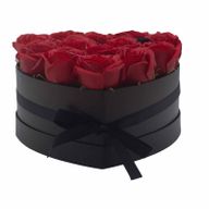 Seifenblumen-Geschenk-Blumenstrauß- 13 Rote Rosen - Herz