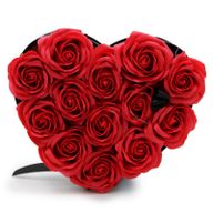 Seifenblumen-Geschenk-Blumenstrauß- 13 Rote Rosen - Herz