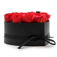 Seifenblumen-Geschenk-Blumenstrauß- 13 Rote Rosen - Herz