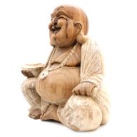 Glücklicher Buddha - Whitewash 40cm