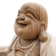 Glücklicher Buddha - Whitewash 50cm