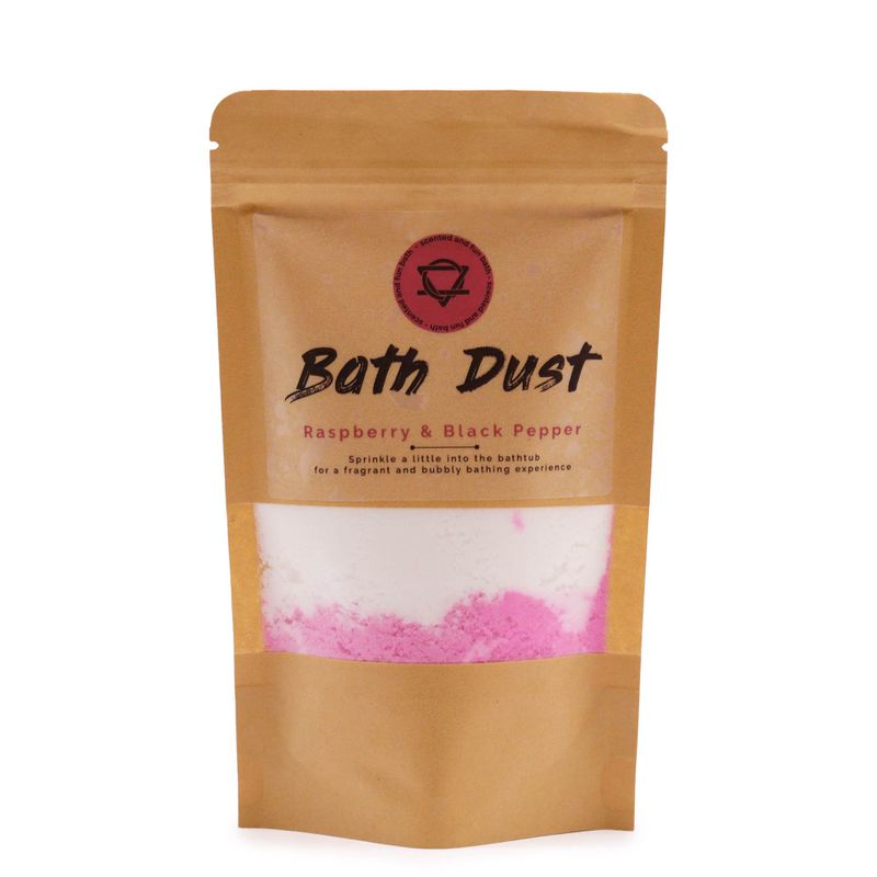 Badepulver mit Himbeere und schwarzem Pfeffer, 200 g