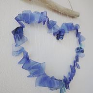 Windspiele Herz- Blau