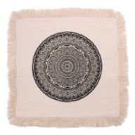 Traditionelles Mandala-Kissen - 60x60cm - Schwarz