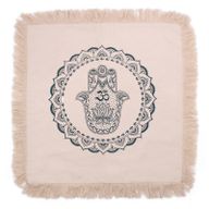 Hamsa-Mandala-Kissen- 60x60cm - Grün
