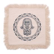 Hamsa-Mandala-Kissen- 45x45cm - Grün
