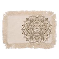 Lotus-Mandala-Kissen - 30x50cm - Bronze