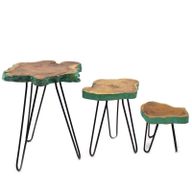 Set mit 3 Pflanzenständern aus Gamell-Holz – Greenwash