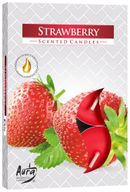 6 Duftteelichter - Strawberry