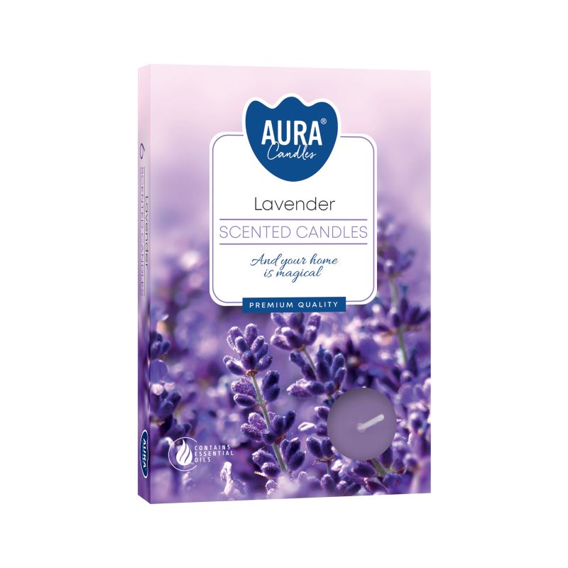 6 Duftteelichter - Lavender