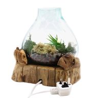 Molten Glass großes Aquarium 3,7 Liter (mit Lichtkammer)- 30 cm (UK-Stecker)