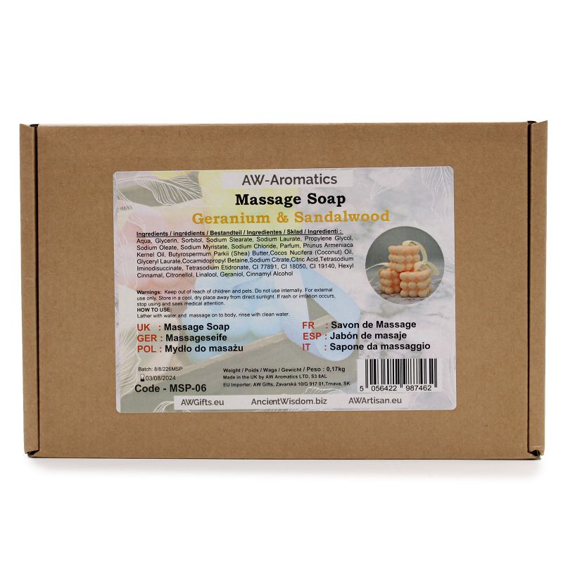 Massageseifen - Geranie & Sandelholz