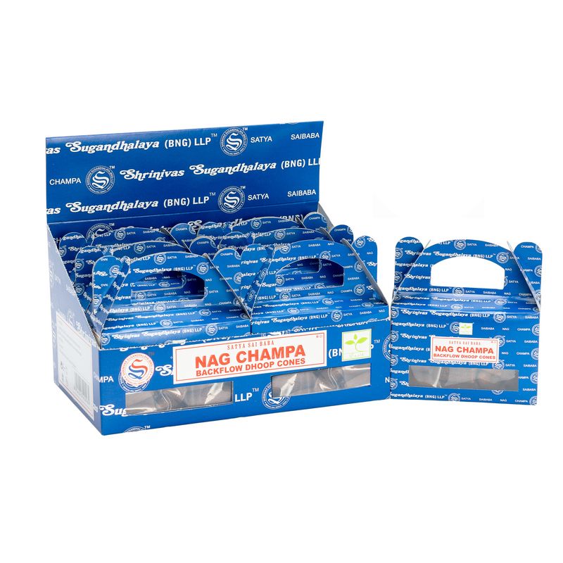 Box mit 24 fließenden Rauchkegeln - Satya Nag Champa