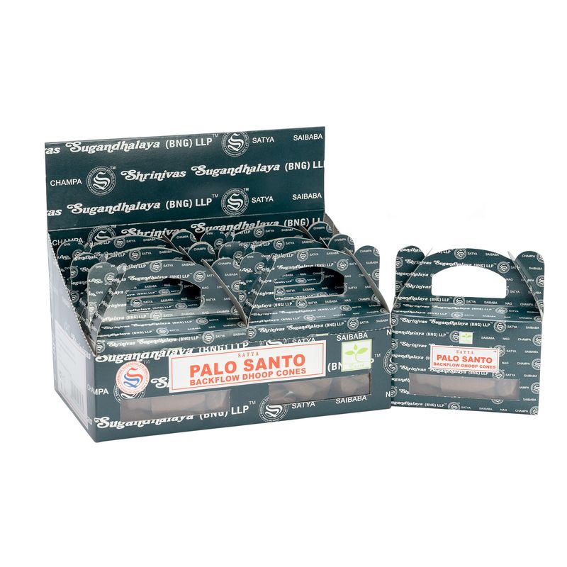 Box mit 24 fließenden Rauchkegeln - Satya Palo Santo