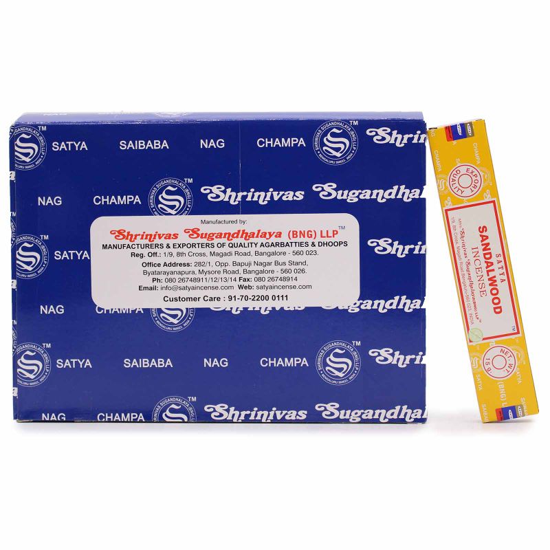 Satya sortierte Räucherstäbchen 15 g- Display-Packung