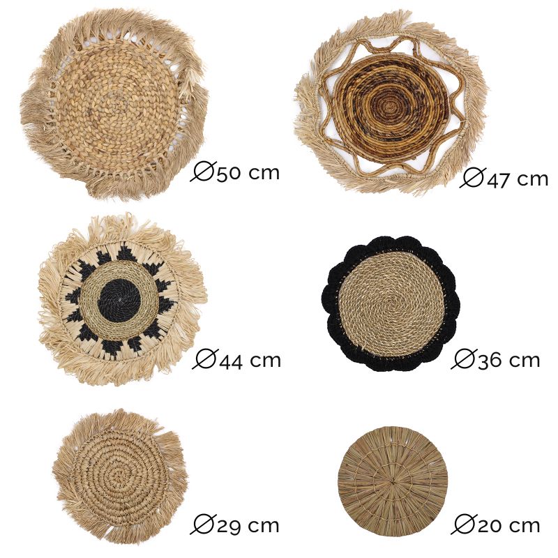 Set mit sechs natürlichen Wandbildern – Kribo Collection