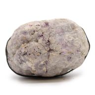 Farbige Calcit-Geoden - Schwarzer Stein - Rosa & Gold