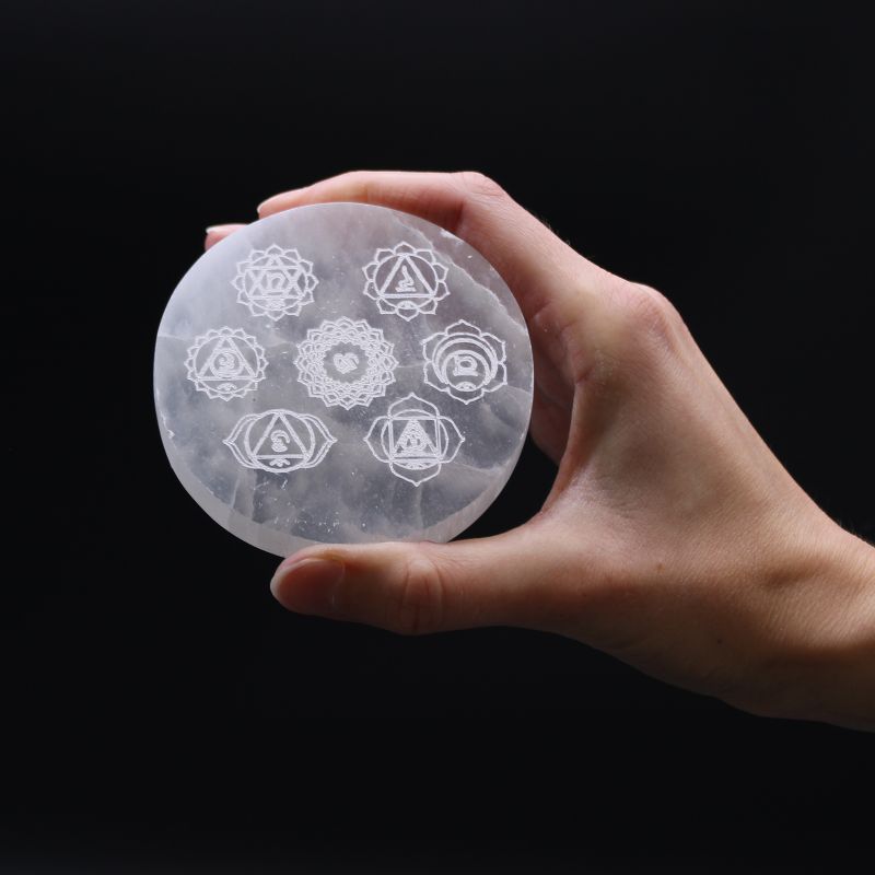 Kleine Selenitplatten 8cm - Chakra Design