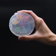 Kleine Selenitplatten 8cm - Chakra Design - colour