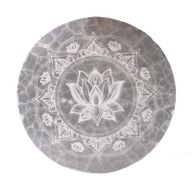 Medium Selenitplatten 10cm -  Lotus Mandala